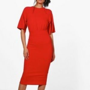 Split Sleeve Midi Dress
